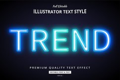 Trend Gradient Neon 3D Illustrator Text Style Effect Product Image 1