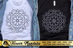 Flower Mandala SVG PNG EPS DXF Floral Mandala SVG Cut file Product Image 2