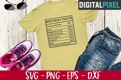 Birthday Facts SVG PNG DXF - Birthday Nutrition Facts Svg Product Image 2