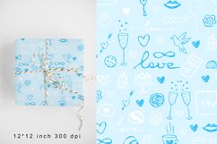 Valentines Day Digital Paper. Valentines Day Seamless Patter Product Image 1