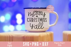 Merry Christmas Y'All SVG / Christmas Ornament SVG Product Image 2