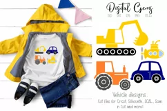 Car, Submarine, Tractor & Digger SVG / DXF / EPS / PNG files Product Image 1