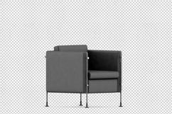 Isometric Arm Chair 3D isolated render Product Image 1
