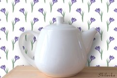 Crocus. Watercolor seamless pattern Product Image 2