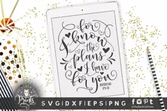 For I Know The Plans I Have For You SVG | Bible Verse SVG Product Image 1