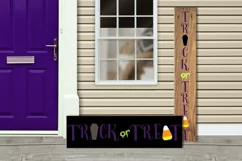 Trick or Treat Halloween Porch Sign SVG Design Product Image 2