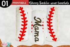 Mama baseball 20 Oz. Skinny Tumbler Product Image 1