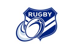 rugby ball flying with shield Product Image 1