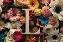 Letter L with Flowers Background Wallpaper Product Image 1