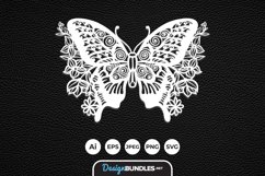 Floral Butterfly Papercut Product Image 1