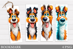 Cute Dog Bookmark Design. Funny Dog Bookmark Sublimation Product Image 1