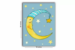 Sleeping Moon Nursery Art | Set of 3 Prints | Dream Big Product Image 3