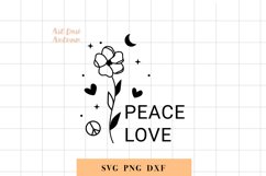 Peace love design, celestial clipart| Svg, Dxf and Png files Product Image 1