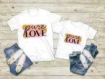 Pure Love Print | Valentines Day Design |Pink Gold Strokes Product Image 4