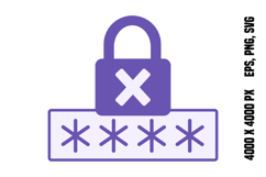 Colored Wrong Password Icon Product Image 1