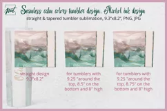 Tumbler design | Green colors tumbler sublimation design Product Image 2