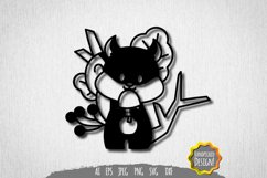 Squirrel Eating Oak Papercut Product Image 1