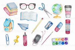 Back to School watercolor clipart Product Image 6