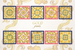 Gold monograms Watercolor png Product Image 7
