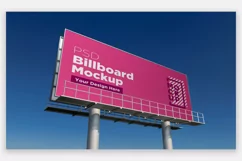Billboard Sign Mockup Side View Product Image 1