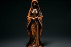 Elegant bronze sculpture of a cloaked woman Product Image 1