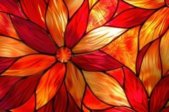 Colorful Stained Glass Flower Art Background Wallpaper Product Image 1