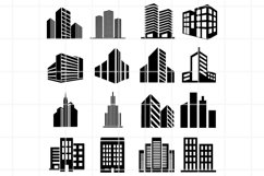 Buildings and skyscraper icons file. House vector design. Product Image 1