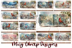 120 Flower Mug Wrap Bundle, Floral Sublimation PNG, Snowman Product Image 7