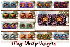 160 Halloween Mug Wrap PNG Bundle | 11oz 15oz Sublimation Product Image 6