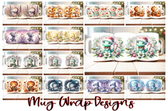 200 Cute Mug Wrap PNG Bundle | 11oz 15oz Sublimation, Dino Product Image 13