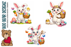 Whimsical Easter Bunny Clipart Product Image 1