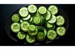sliced circle cucumber background Product Image 1