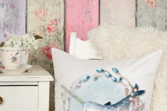 Narwhal in Ocean Wreath Sublimation Design Product Image 6