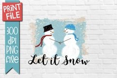 Winter Snowman Sublimation Design Product Image 1