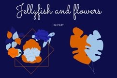 Jellyfish and flowers clip art Product Image 2