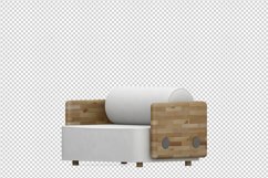 Isometric Arm Chair 3D isolated render Product Image 1