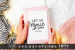 Let Us Rejoice SVG | Christian SVG | Bible Verse SVG Product Image 2