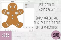Gingerbread man Money card | Paper cutting | Money card SVG Product Image 5