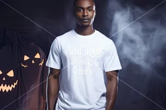 Halloween T Shirt Mockup Male, White T-Shirt Mockup, d24 Product Image 2