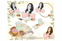 Planner Girl Clip Art/Planner Girl Clipart/planner girl Product Image 3
