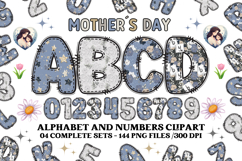 Mother's Day Alphabet clipart, mother’s day letters doodle Product Image 1