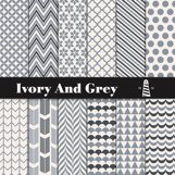 Ivory And Grey Digital Paper Product Image 1