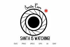 Santa Cam SVG Cut Files. Christmas SVG. Xmas Cut File. Print Product Image 1