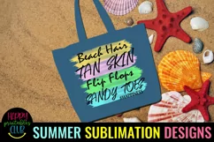 Beach Hair Tan Skin Sublimation Design I Summer Sublimation Product Image 3