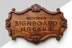 Vintage Wooden Signage Mockup Template Product Image 1