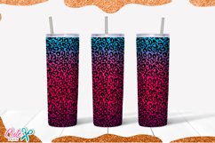 Colorful Leopard 20 Oz. Skinny Tumbler wrap sublimation Product Image 2