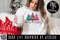 Merry & Bright Colorful Christmas tree design Product Image 1
