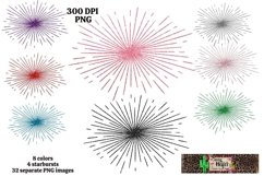Starburst Glitter Dye Sublimation PNG Elements Bundle Product Image 3