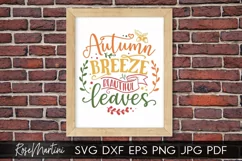 Autumn Breeze Beautiful Leaves SVG PNG Fall SVG Autumn Product Image 1