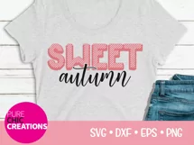 Fall SVG|Sweet Autumn|Fall Quote SVG|SVG DXF PNG EPS Product Image 2